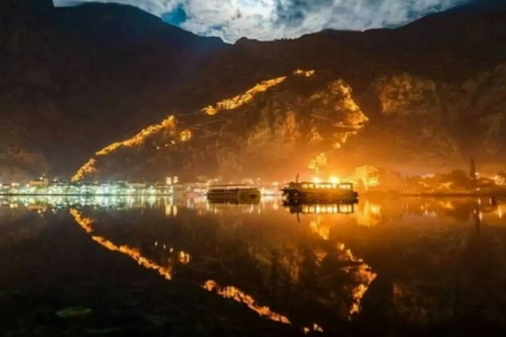 Боко-Которская бухта на закате