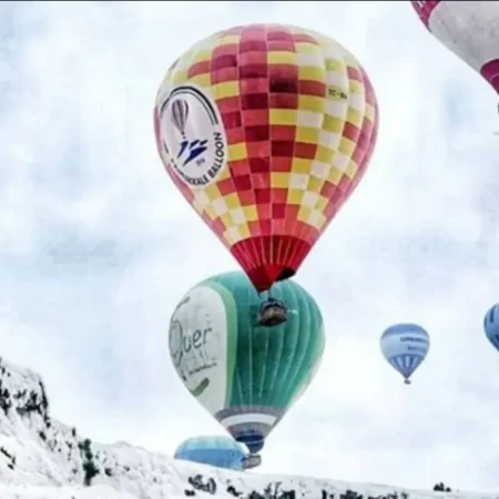 Полет на воздушном шаре в Памуккале