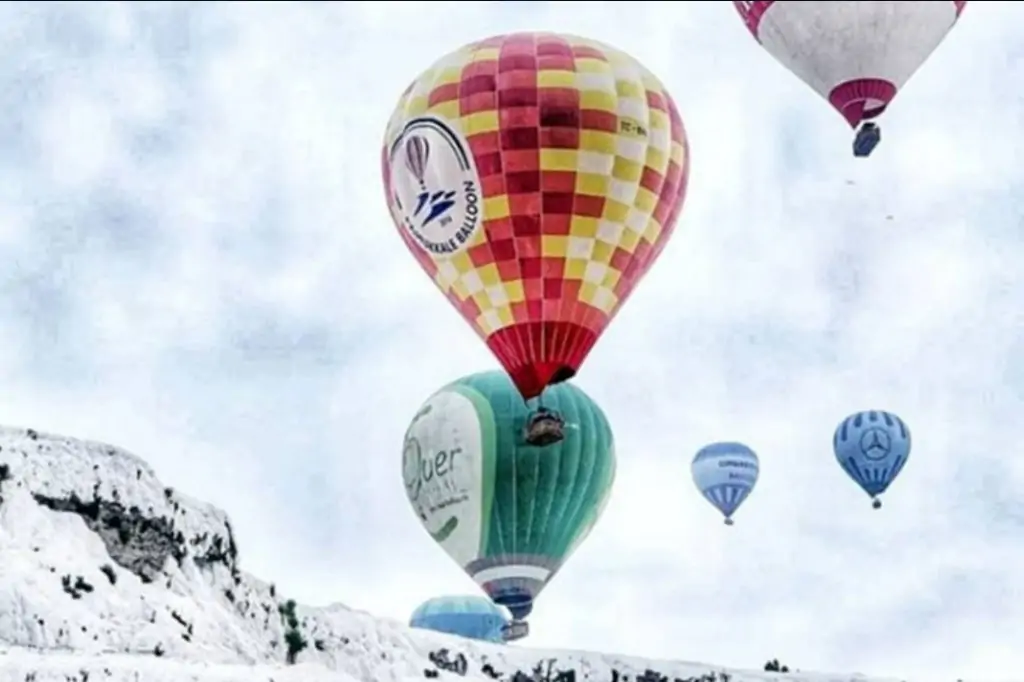 Полет на воздушном шаре в Памуккале