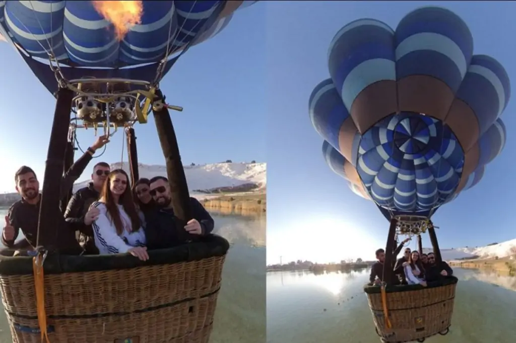Полет на воздушном шаре в Памуккале