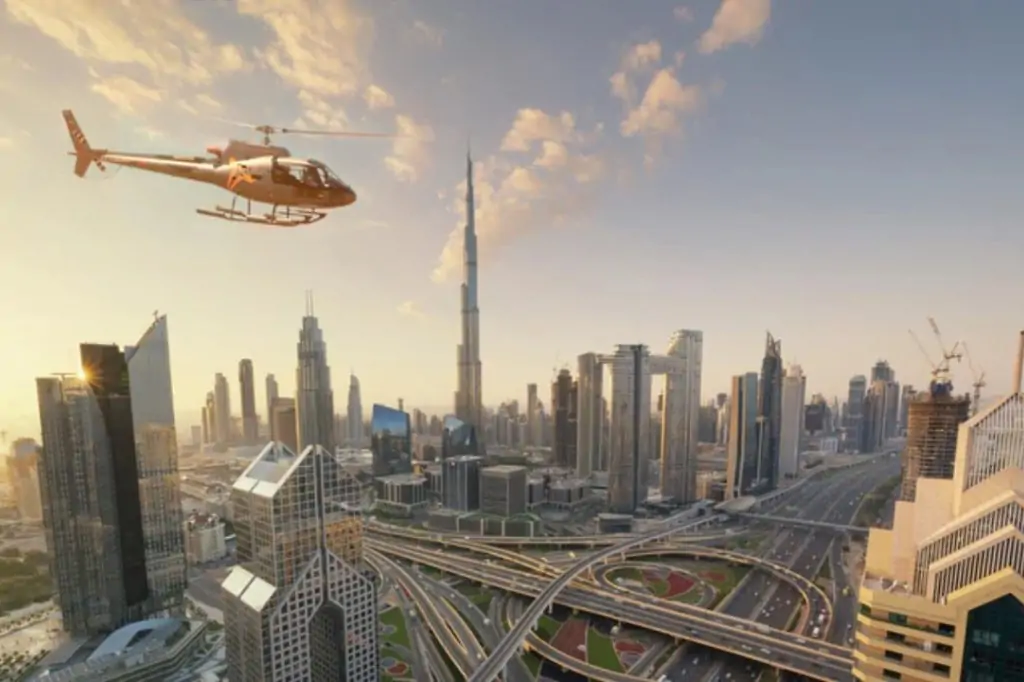 Полёт на вертолёте над Дубаем 30 минут (THE GRAND TOUR)