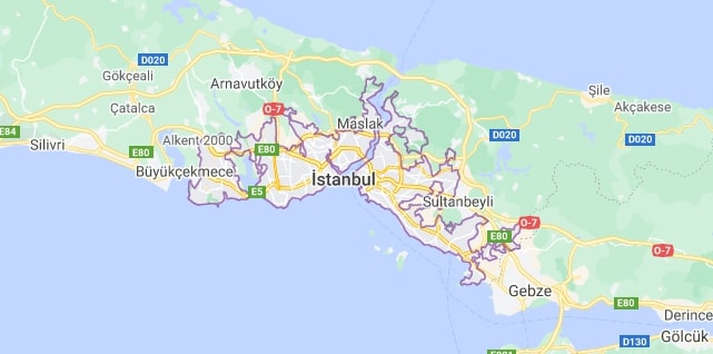 Стамбул на карте - Где находится Стамбул?