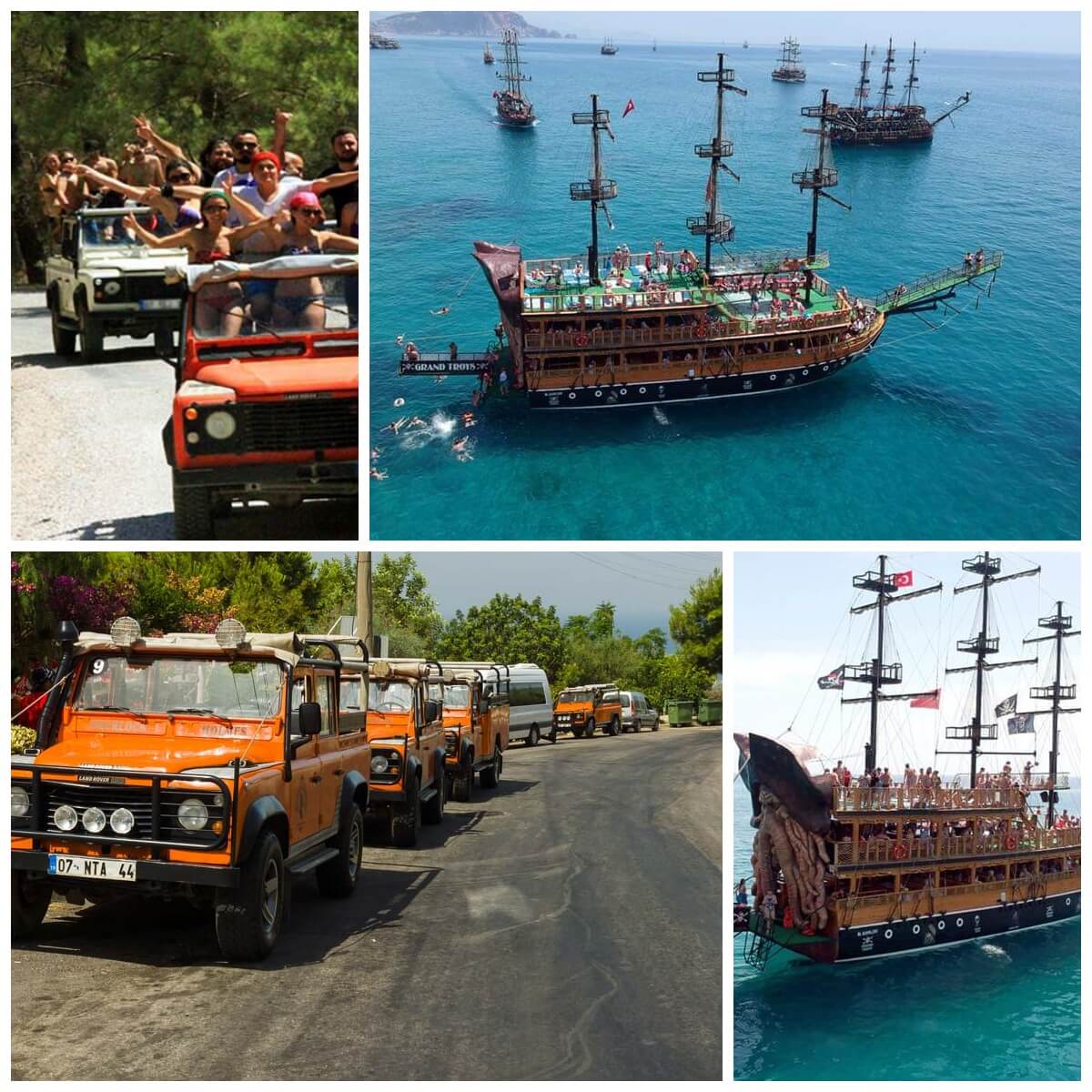 Экскурсия на джипах и пиратском корабле в Алании