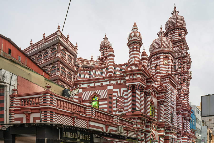 Достопримечательности Шри-Ланки. Красная мечеть Джами Уль Альфар